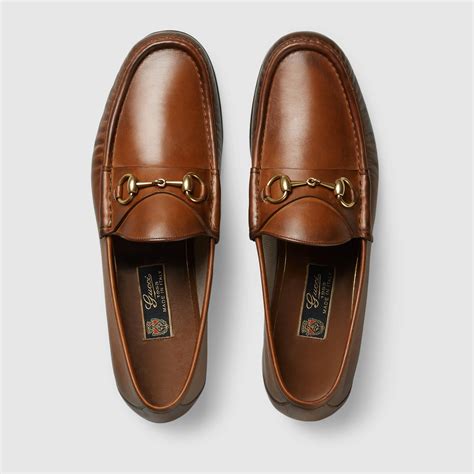 gucci brown classic horsebit loafer